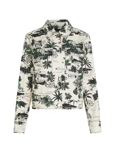 Karl Lagerfeld Printed Jacket In Neutral
