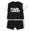 Karl Lagerfeld Printed Jumpsuit In Black