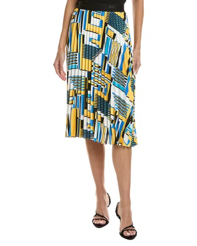 Karl Lagerfeld Printed Pleated Skirt In Multi