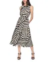 Karl Lagerfeld Printed Rumpled Midi Dress