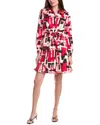 Karl Lagerfeld Printed Shirt Dress In Red
