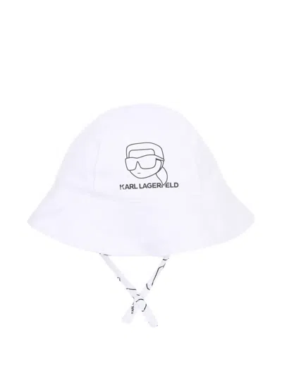 Karl Lagerfeld Babies' Printed Sun Hat In White