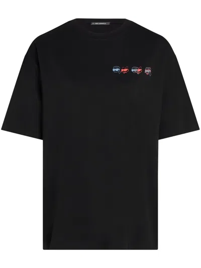 Karl Lagerfeld Printed T-shirt In Black