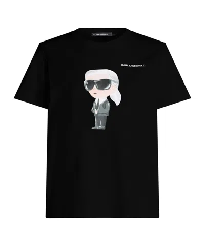 Karl Lagerfeld Printed T-shirt In Black