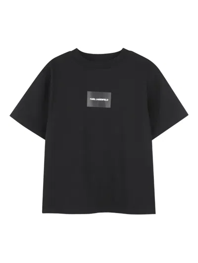 Karl Lagerfeld Kids' Printed T-shirt In Black