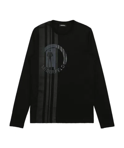 Karl Lagerfeld Printed T-shirt In Black