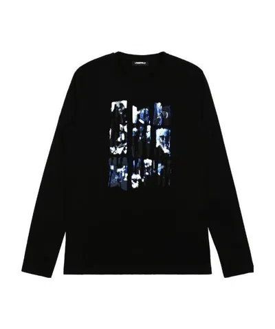 Karl Lagerfeld Printed T-shirt In Black
