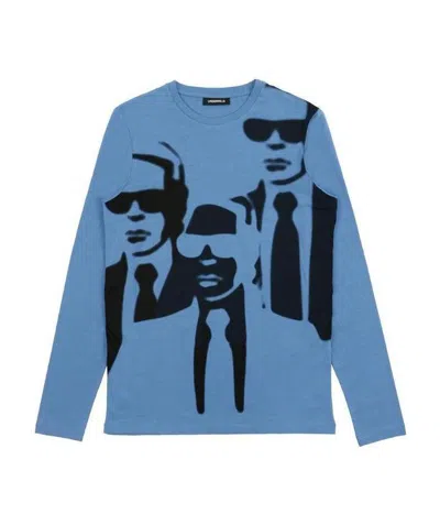 Karl Lagerfeld Printed T-shirt In Blue