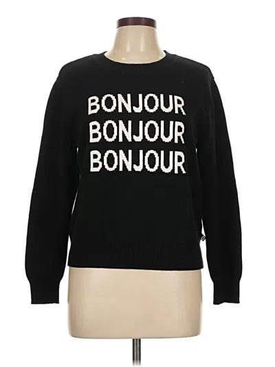 Pre-owned Karl Lagerfeld Pullover Sweater In Black