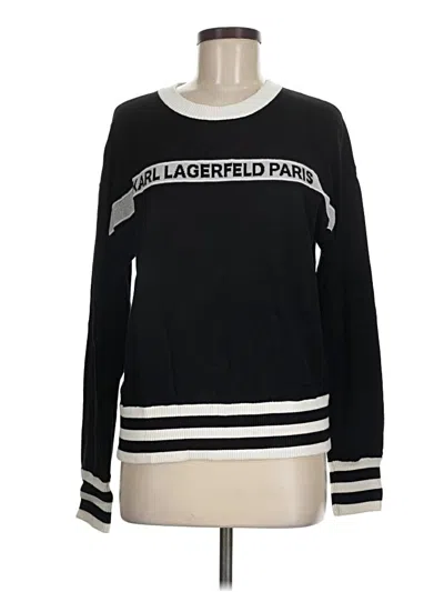Pre-owned Karl Lagerfeld Pullover Sweater In Black