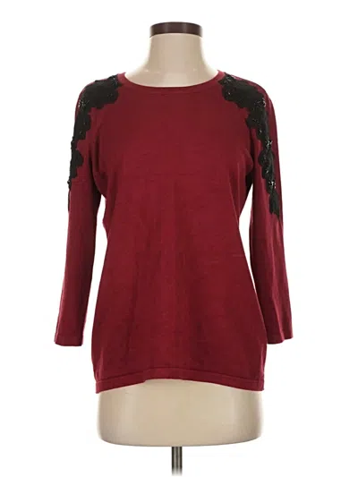 Pre-owned Karl Lagerfeld Pullover Sweater In Burgundy