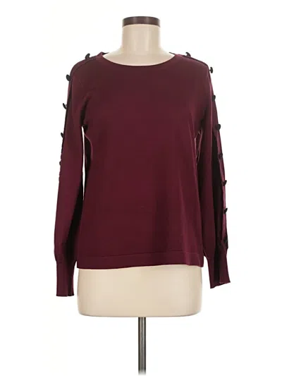Pre-owned Karl Lagerfeld Pullover Sweater In Burgundy