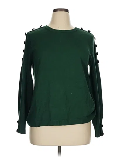 Pre-owned Karl Lagerfeld Pullover Sweater In Green