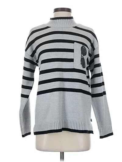 Pre-owned Karl Lagerfeld Pullover Sweater In Silver