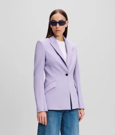 Karl Lagerfeld Punto Jacket In Purple