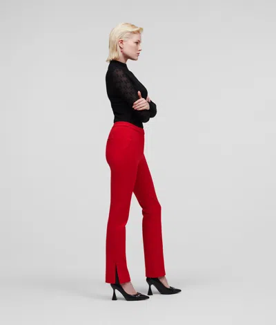 Karl Lagerfeld Punto Trousers In Red