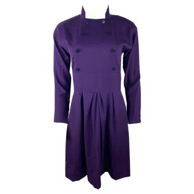 Pre-owned Karl Lagerfeld Purple Mini Dress, Size 40