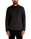 Karl Lagerfeld Paris Quilted Quarter Zip Pullover In Black