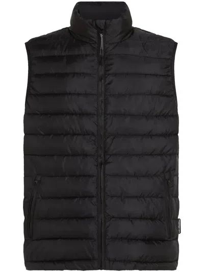 Karl Lagerfeld Quilted Gilet In Black
