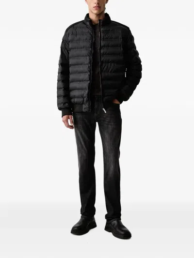 Karl Lagerfeld Quilted High-neck Jacket In Black
