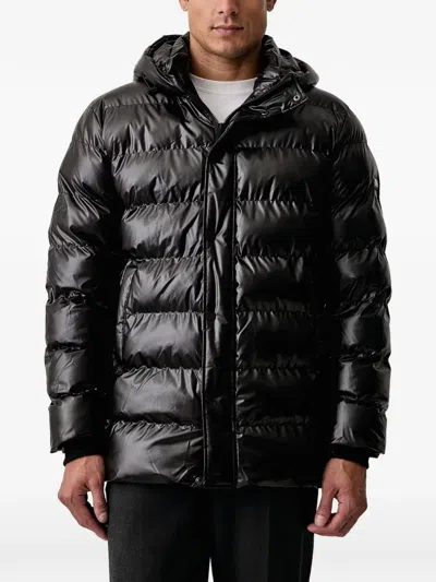 Karl Lagerfeld Quilted Hooded Jacket In Black