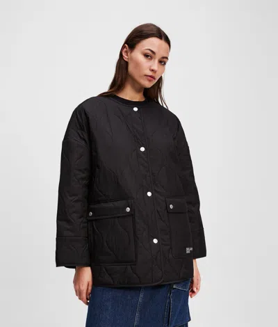 Karl Lagerfeld Quilted Jacket In Black