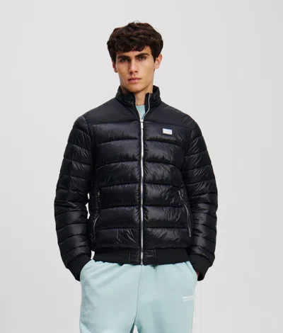 Karl Lagerfeld Quilted Jacket In Black