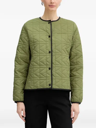 Karl Lagerfeld Quilted Jacket In Green