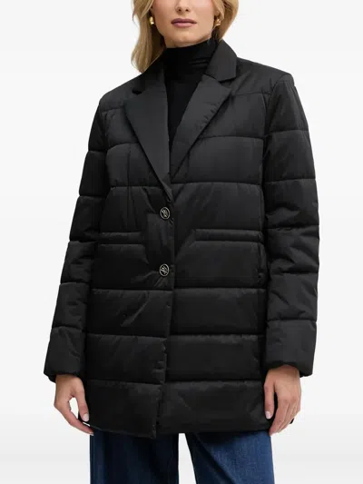 Karl Lagerfeld Quilted Lapel Jacket In Black