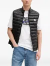 Karl Lagerfeld Quilted Logo-patch Gilet In Black