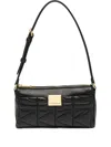 Karl Lagerfeld Quilted Logo Shoulder Bag In Black
