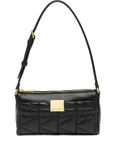 Karl Lagerfeld Quilted Logo Shoulder Bag In Black