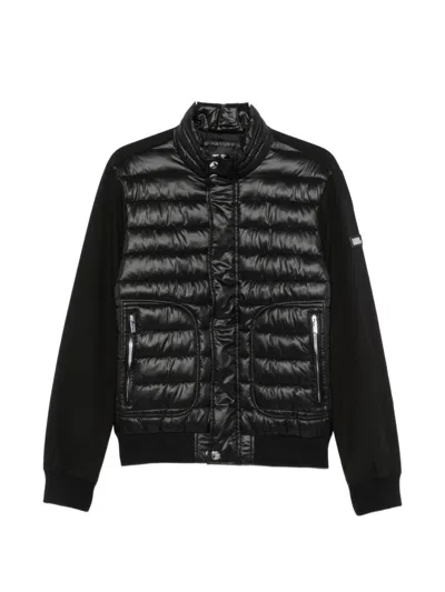Karl Lagerfeld Quilted-panel Zip-up Jacket In Multi