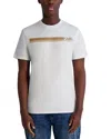 Karl Lagerfeld Paris Race Stripe Graphic T-shirt In White