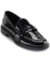 Karl Lagerfeld Womens Logo Manmade Loafers In Black,smoke