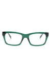 Karl Lagerfeld Rectangle-frame Logo Glasses In Green