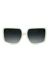Karl Lagerfeld Rectangle-frame Sunglasses In Blue