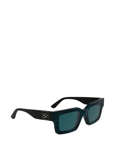 Karl Lagerfeld Rectangle-frame Sunglasses In Orange