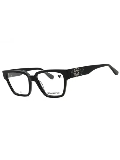 Karl Lagerfeld Rectangular Acetate Women's Eyeglasses With Demo Lens In Black