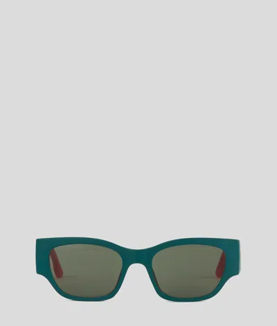 Karl Lagerfeld Rectangular Sunglasses In Green