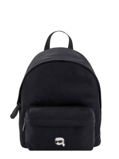 KARL LAGERFELD RECYCLED NYLON BACKPACK WITH IKONIK KARL PATCH