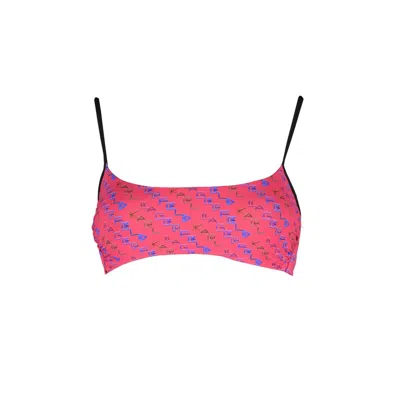 Karl Lagerfeld Red Elastane Swimwear In Multi