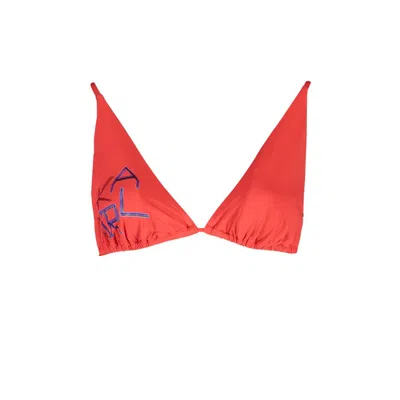 Karl Lagerfeld Red Elastane Swimwear In Orange
