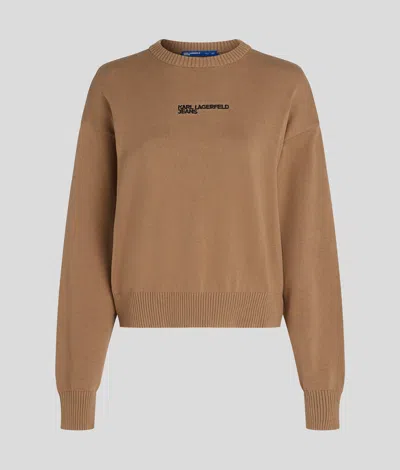 Karl Lagerfeld Regular-fit Sweater In Brown