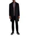 Karl Lagerfeld Regular Fit Top Coat In Black