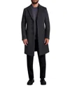 Karl Lagerfeld Regular Fit Top Coat In Charcoal