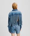 Karl Lagerfeld Relaxed Fringed Denim Jacket
