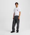 Karl Lagerfeld Relaxed Utility Jeans In Gray