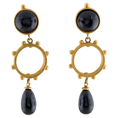 Pre-owned Karl Lagerfeld Resin Clip-on Earrings, 1990s In Multi
