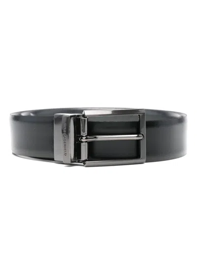 Karl Lagerfeld Reversible Belt In Black